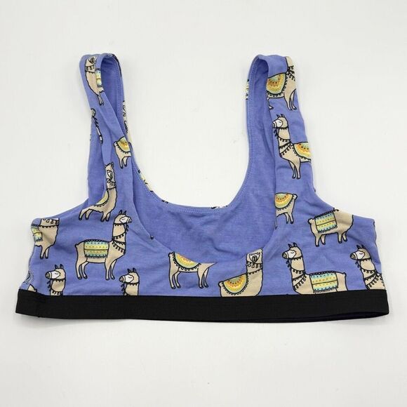 MeUndies Llama Print Purple U-Back Modal Cotton Bra - Women’s US M - Picture 2 of 7